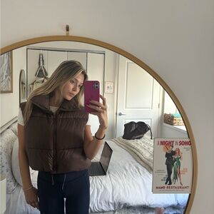 Women's Brown Puffer Vest